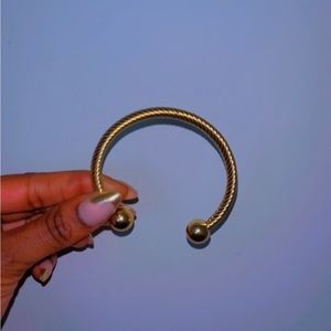 Elastic Adjustable Stainless Steel Twisted Cable Cuff Bangle Bracelet